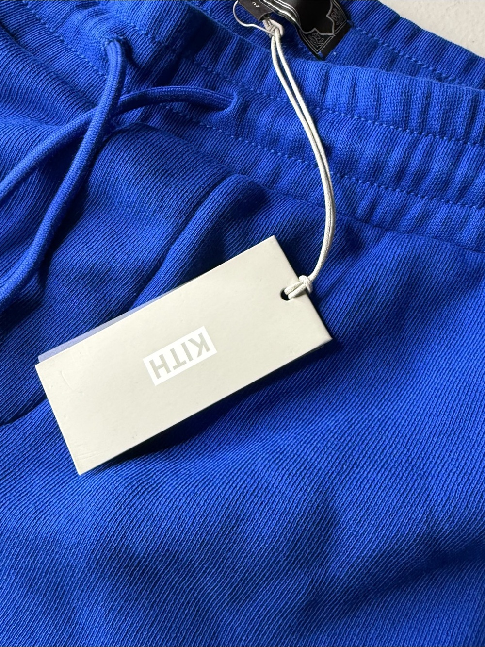 NWT Kith Curtis Sweat Shorts Cyclone Blue Cotton Drawstring Size Medium - Picture 4 of 8